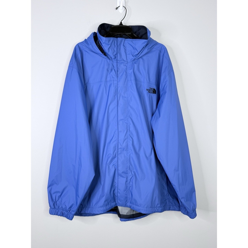 The North Face Resolve HyVent Blue Waterproof Hooded Rain Jacket Mens XXL